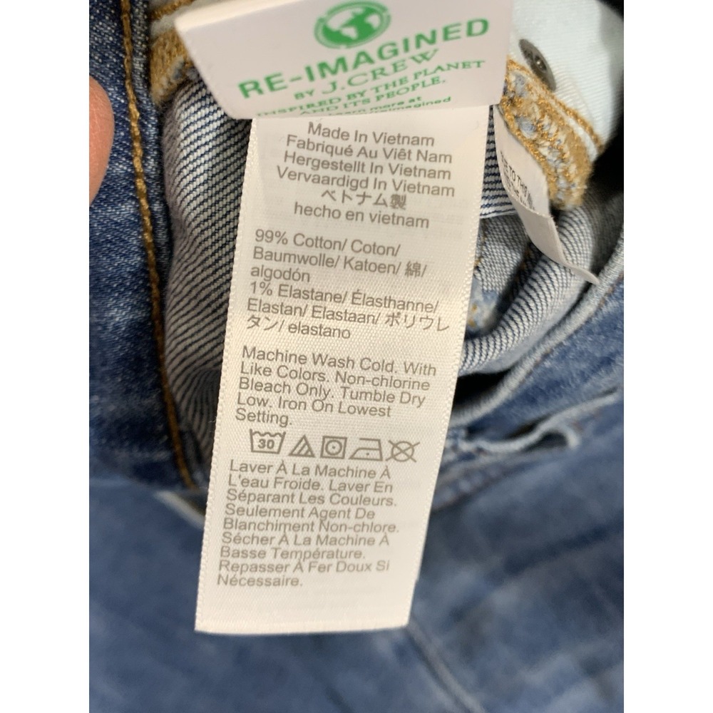 NEW J Crew Mid Rise Flare Crop Jeans Womens Size 27 Blue (actual 29x27) w/Tag - Picture 8 of 8